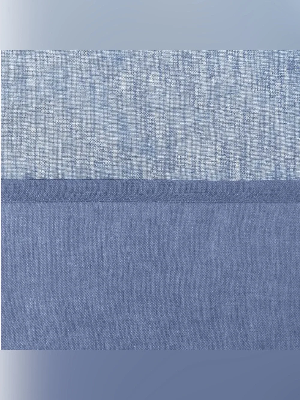 DWCN Sheer Voile Rod Pocket Curtains Dusty Blue 42 × 45 inches Long, 2 Panels